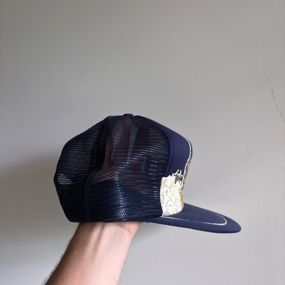 vintage NASA SPaceshit rocket launch trucker hat mesh snapback blue puff - Picture 5 of 7